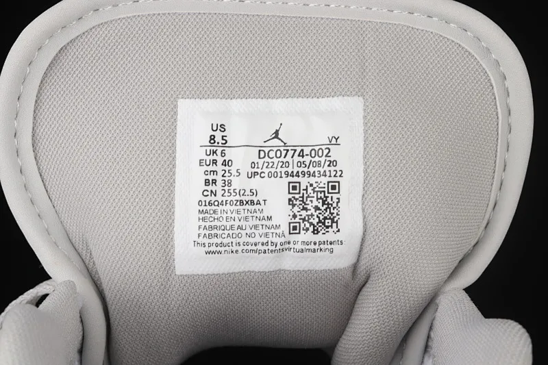 All categories Air Jordan Jordan series basketball shoes Air Jordan 1 Low Air Jordan 1 Low AJ1 Joe 1 low-top matte gray cultural and leisure sports sneakers DC0774-002